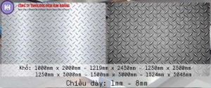 Tấm Inox, Tấm Dập Gân Inox